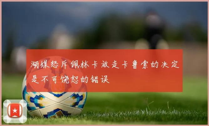 湖媒怒斥佩林卡放走卡鲁索的决定是不可饶恕的错误